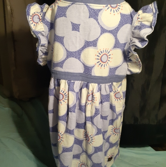 Tea Lilac w/ Flowers Short Sleeved Dress - Picture 4 of 5